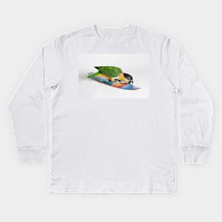 Surfer Birb Kids Long Sleeve T-Shirt